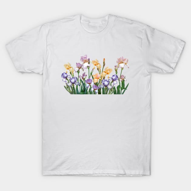 Iris Flowers T-Shirt by Kraina